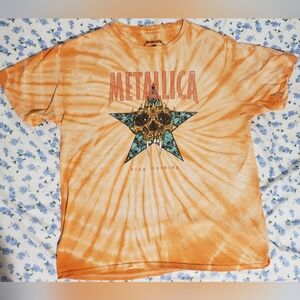 Metallica King Nothing Band Orange Tie Dye T-shirt Men's Size M